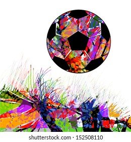 Vector Abstract background with a soccer ball