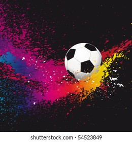 Vector Abstract background with a soccer ball.