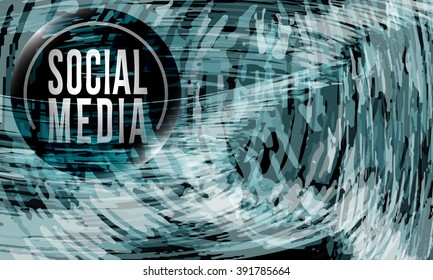 Vector abstract background and social media icon
