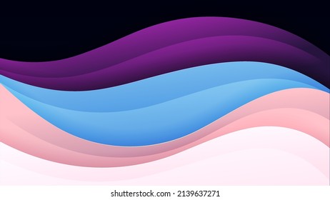 Vector abstract background with soft gradient color and dynamic shadow on background. Vector background for wallpaper. Eps 10