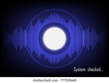 Vector abstract background with sound-wave transferring and communication concept.