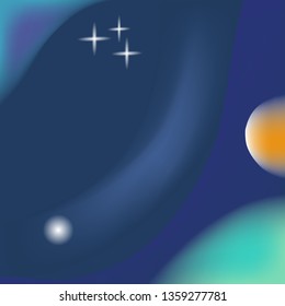 Vector of abstract background with space objects