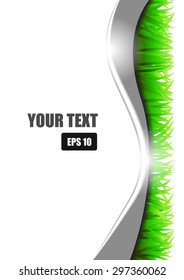 Vector : Abstract background with space for text and grass