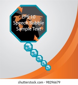 Vector abstract background with speech bubble