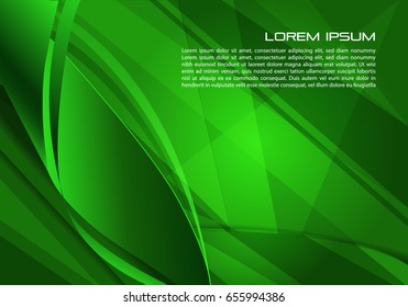 Vector abstract background with spiral in green color
