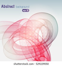 Vector abstract background.  Spiral shape. Pink, gray colors.