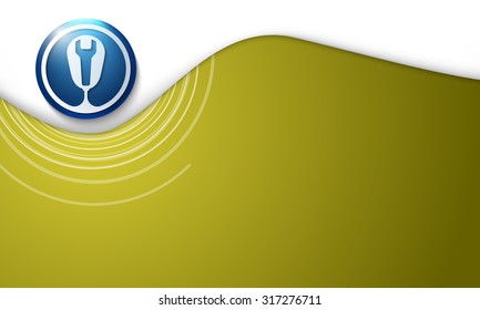 Vector abstract background with spiral and spanner