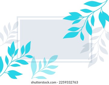 Vector abstract background with spots and botanical leaves, Organic shapes. Art template for banner, poster, Web and packaging