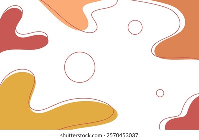 Vector abstract background with spots and curves.