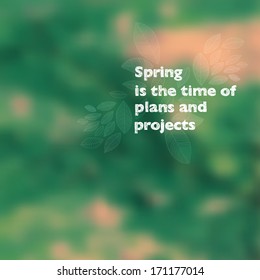 Vector abstract background. Spring.
