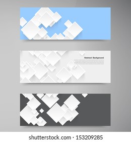 Vector abstract background. Square and 3d object