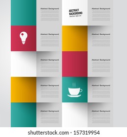 Vector abstract background. Square color and lines