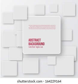 Vector Abstract background. Squares white and shadow