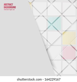 Vector Abstract background. Squares white and shadow