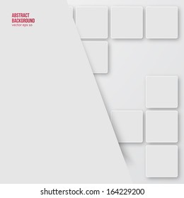 Vector Abstract background. Squares white and shadow