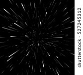 Vector abstract background with Star Warp or Hyperspace. Light of moving stars.