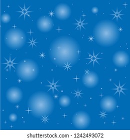 Vector abstract background with stars and snowflakes. Merry Christmas! Happy New year!