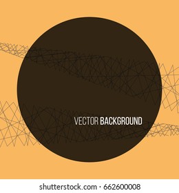 Vector abstract background, with stripes pattern and circle, space for text.