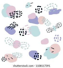 Vector abstract background. Stylish color doodles. Modern graphic design for package, fabric, presentation, card. Hipster creative print. Abstract illustration.