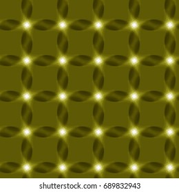 Vector Abstract Background. Stylish Geometric Monochrome Ornament. Good for Banners, Web Design, Flyer, Cover, Wrapping Paper. Symmetric Olive Backdrop.