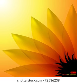 Vector abstract background with sunflower