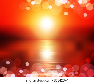 vector abstract background (sunset)