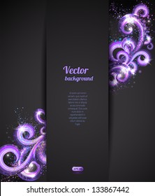 Vector abstract background with swirly design element.