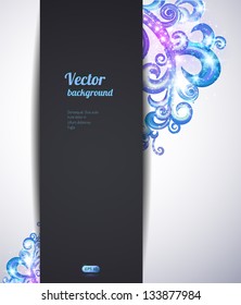 Vector abstract background with swirly design element.