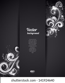 Vector abstract background with swirly design element.