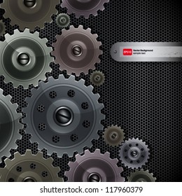 Vector abstract background with techno elements.