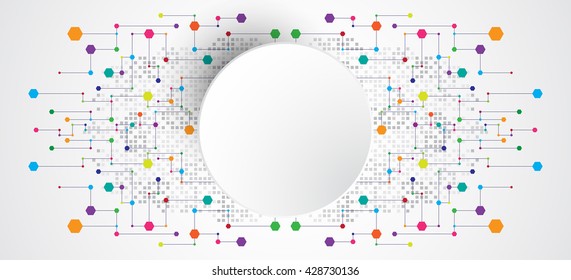 Vector abstract background of technological innovation.