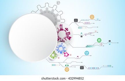 Vector abstract background of technological innovation.