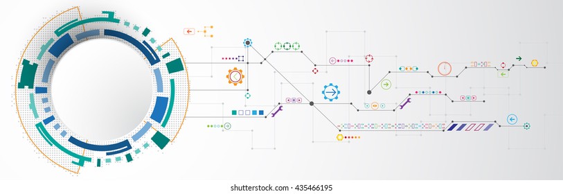 Vector abstract background of technological innovation.