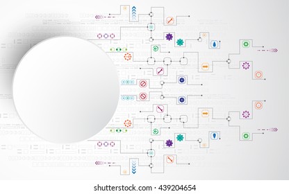Vector abstract background of technological innovation.