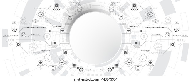 Vector abstract background of technological innovation.