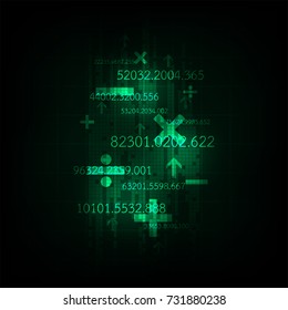 Vector abstract background technology to calculate data.