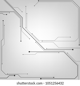 Vector abstract background technology in circuit concept on a gray background.
