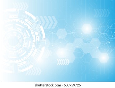 Abstrakter Vektorhintergrund, Technologiekonzept , Hochtechnologie-Kommunikation.