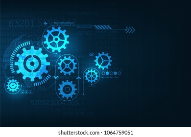 Vector abstract background technology gear concept.