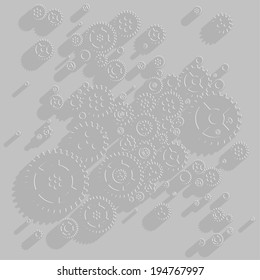vector abstract background - technology (gears)