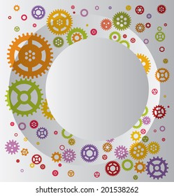 vector abstract background - technology (gears) 