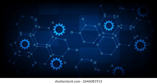 Concepto de engranajes de tecnología de fondo abstracto de Vector.