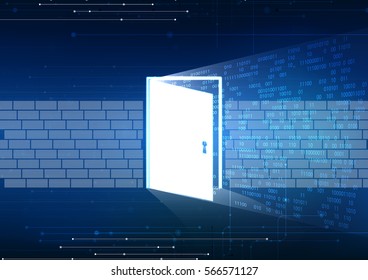 vector abstract background technology illustration communication data security
