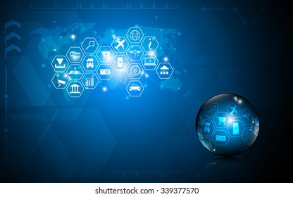 vector abstract background technology science computer innovate concept