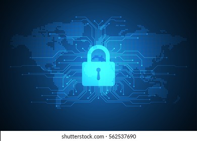 Vector abstract background technology security concept.