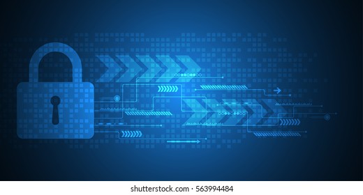  Vector abstract background technology security concept.