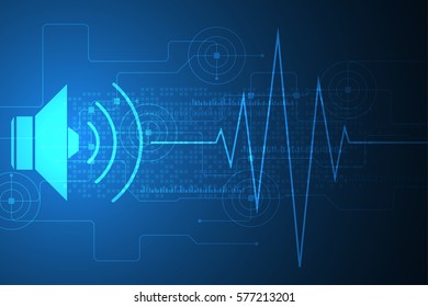 Vector abstract background technology sound concept.