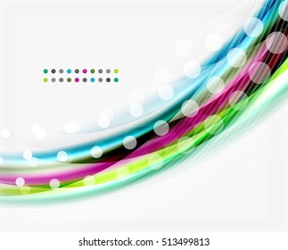Vector abstract background template - wave