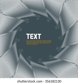 Vector abstract background for the text decoration arranged in a circle with smooth lines