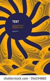 Vector abstract background for the text decoration arranged in a circle with smooth lines
